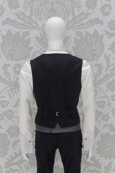 Waistcoat vest blue grey wedding suit classic blue black 100% Made in Italy by Cleofe Finati