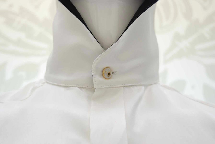 Camicia panna abito da uomo glamour nero e bianco silver made in Italy 100% by Cleofe Finati