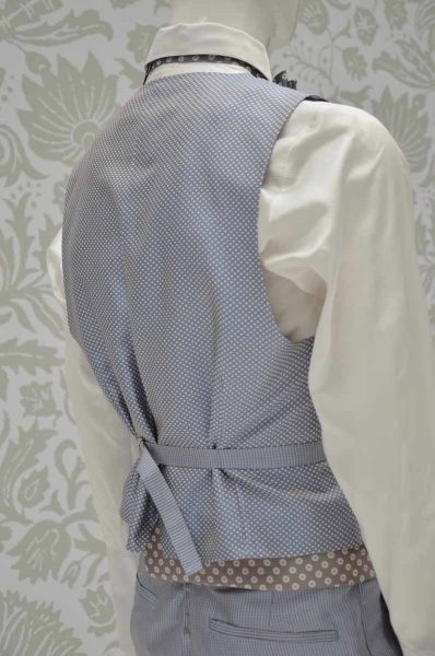 Waistcoat vest glamour men's suit white and sand 100% made in Italy by Cleofe Finati