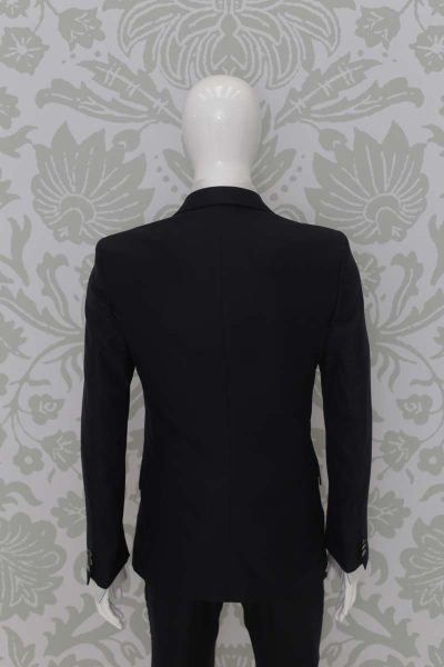 Jacket wedding suit classic blue black 100% made in Italy by Cleofe Finati