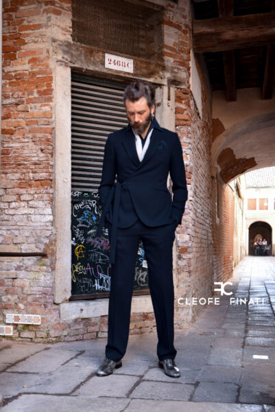 Blue Groom Suit ALESSANDRO BARICCO Made in Italy 100% by Cleofe Finati