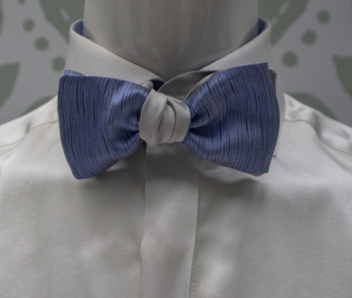 Bow tie for tuxedo blue classic ceremony made in Italy 100% by Cleofe Finati