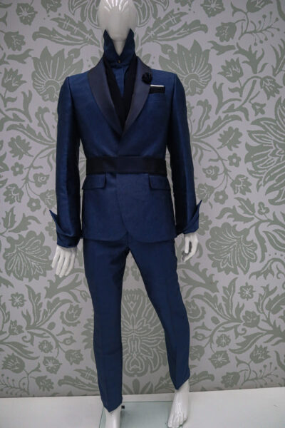 KIERKEGAARD ​​Slim fit blue trousers by Cleofe Finati