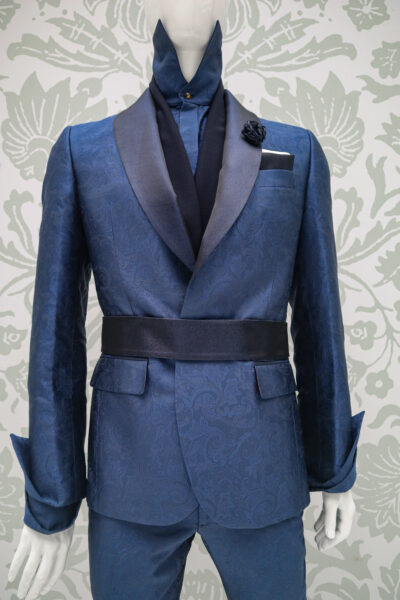 Blue suit jacket for men made in Italy 100% Cleofe Finati by Cleofe Finati