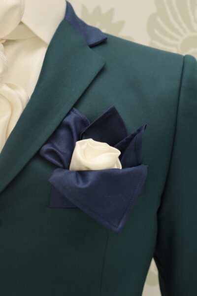 Green fashion groom suit jacket made in Italy 100% by Cleofe Finati