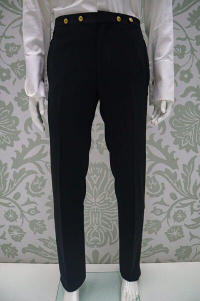 Pantalone nero smoking per cerimonia classica made in Italy 100% by Cleofe Finati