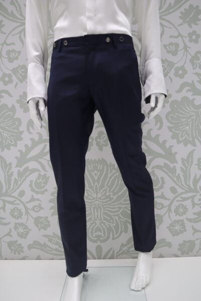 Pantalone abito da sposo fashion blu made in Italy 100% by Cleofe Finati